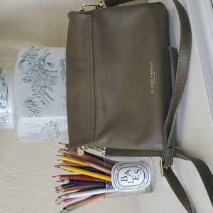 Divina Firenze Leather Crossbody Triple Compartment Bag